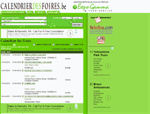 Tablet Screenshot of calendrierdesfoires.be